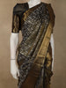 Antique Olive Brown Striped Woven Design Pure Kanchipuram Silk Saree with Zari Border