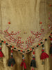 Antique Olive Green Floral Beads Embroidered Design Tissue Silk Palazzo Suit with Matching Choker Dupatta