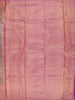 Antique Teal Blue Floral Vine Zari Woven Design Pure Kanchipuram Silk Bridal Saree with Contrast Rose Pink Zari Border