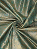 Antique Teal Green Floral Sequins and Zari Embroidered Design Tissue Banarasi Saree with Designer Border