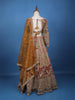 Antique Gold Sequin Embroidery Bridal Net Lehenga - Diadem