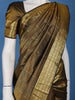 Antique Gold Woven Floral Design Zari Border Silk Saree - Diadem