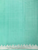 Aqua Blue Butta Zari Woven Design Pure Banarasi Saree with Silver Zari Border