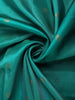 Aqua Blue Butta Zari Woven Design Pure Kanchipuram Silk Saree with Contrast Border