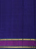 Aqua Blue Checked Woven Design Pure Kanchipuram Silk Saree with Contrast Temple Border