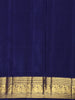 Aqua Blue Checked Zari Woven Design Pure Kanchipuram Silk Saree with Contrast Zari Border