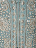 Aqua Blue Floral Beads Embroidered Design Georgette Skirt Top with Choker Dupatta