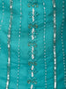 Aqua Blue Floral Beads Embroidered Design Satin Palazzo Suit with Matching Choker Dupatta