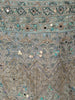 Aqua Blue Floral Embroidered Sequins And Beads Work Net Lehenga Set