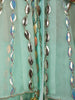 Aqua Blue Floral Mirror and Beads Embroidered Design Tussar Silk Peplum Palazzo Suit with Matching Dupatta