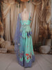 Aqua Blue Floral Mirror and Beads Embroidered Design Tussar Silk Peplum Palazzo Suit with Matching Dupatta