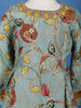 Aqua Blue Floral Printed Cotton Palazzo Suit - Diadem