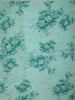 Aqua Blue Floral Printed Design Chiffon Party Wear Saree with Lace Border