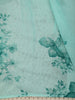 Aqua Blue Floral Printed Design Chiffon Party Wear Saree with Lace Border