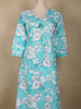 Aqua Blue Floral Printed Design Cotton Co-ord Set