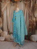 Aqua Blue Floral Printed Design Cotton Straight Cut Salwar Suit with Dupatta