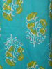 Aqua Blue Floral Printed Design Cotton Straight Cut Salwar Suit with Dupatta
