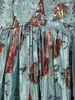 Aqua Blue Floral Printed Design Satin Fancy Lehenga with Dupatta
