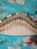 Aqua Blue Floral Printed and Beads Embroidered Design Chiffon Fancy Lehenga with Matching Dupatta