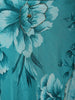 Aqua Blue Floral Printed and Beads Embroidered Design Chiffon Party Lehenga