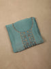 Aqua Blue Floral Sequins Embroidered Design Tissue Unstitched Salwar Material with Dupatta