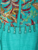 Aqua Blue Floral Sequins and Beads Embroidered Design Semi Silk Mermaid Lehenga with Choker Dupatta