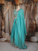 Aqua Blue Floral Sequins and Beads Embroidered Design Silk Lehenga with Dupatta