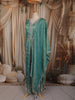 Aqua Blue Floral Vine Sequins and Beads Embroidered Design Tissue Silk Mastani Type Salwar Suit with Dupatta