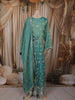 Aqua Blue Floral Vine Sequins and Beads Embroidered Design Tissue Silk Mastani Type Salwar Suit with Dupatta