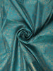 Aqua Blue Floral Vine Zari Woven Design Pure Kanchipuram Silk Saree with Zari Border
