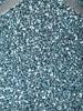 Aqua Blue Heavy Sequins Embroidered Design Sequins Fabric Party Wear Fish Cut Gown with Draped Beaded Shoulder Chains