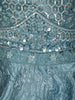 Aqua Blue Heavy Sequins Embroidered Design Textured Lehenga with Dupatta