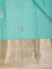 Aqua Blue Korvai  Zari Butta Woven Kanchipuram Silk Saree