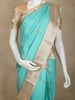 Aqua Blue Korvai  Zari Butta Woven Kanchipuram Silk Saree