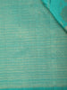 Aqua Blue Paisley Butta Zari Woven Design Pure Kanchipuram Silk Saree with Zari Border