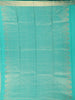 Aqua Blue Paisley Butta Zari Woven Design Pure Kanchipuram Silk Saree with Zari Border