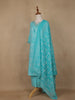 Aqua Blue Paisley Designed Cotton Salwar Suit - Diadem
