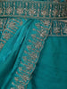 Aqua Blue Sequin Embroidered Design Organza Lehenga