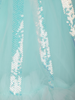 Aqua Blue Sequins Embellished Design Net Frock with Oversized Bow
