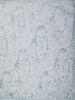 Aqua Blue Sequins and Beads Embroidered Design Pure Organza Designer Saree
