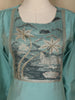Aqua Blue Solid Designed Georgette Salwar Suit