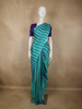 Aqua Blue Striped Woven Design Pure Kanchipuram Silk Saree