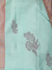 Aqua Blue Striped Zari Woven Design Pure Kanchipuram Silk Saree