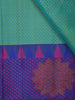 Aqua Green Brocade Woven Design Pure Kanchipuram Silk Saree