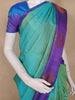 Aqua Green Brocade Woven Design Pure Kanchipuram Silk Saree