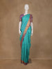 Aqua Green Buttas Woven Pure Kanchipuram Silk Saree