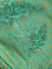 Aqua Green Floral Design Banarasi Silk Readymade Blouse