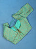 Aqua Green Floral Design Banarasi Silk Readymade Blouse