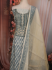 Aqua Green Floral Printed Design Cotton Unstitched Salwar Material