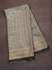 Aqua Green Floral Printed Design Cotton Unstitched Salwar Material